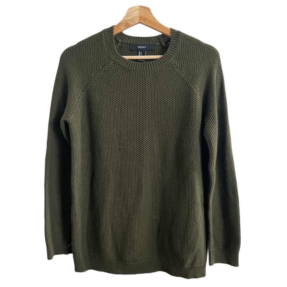 Green forever21 knit sweater size small